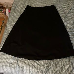 Croft & Barrow A-Line midi black skirt